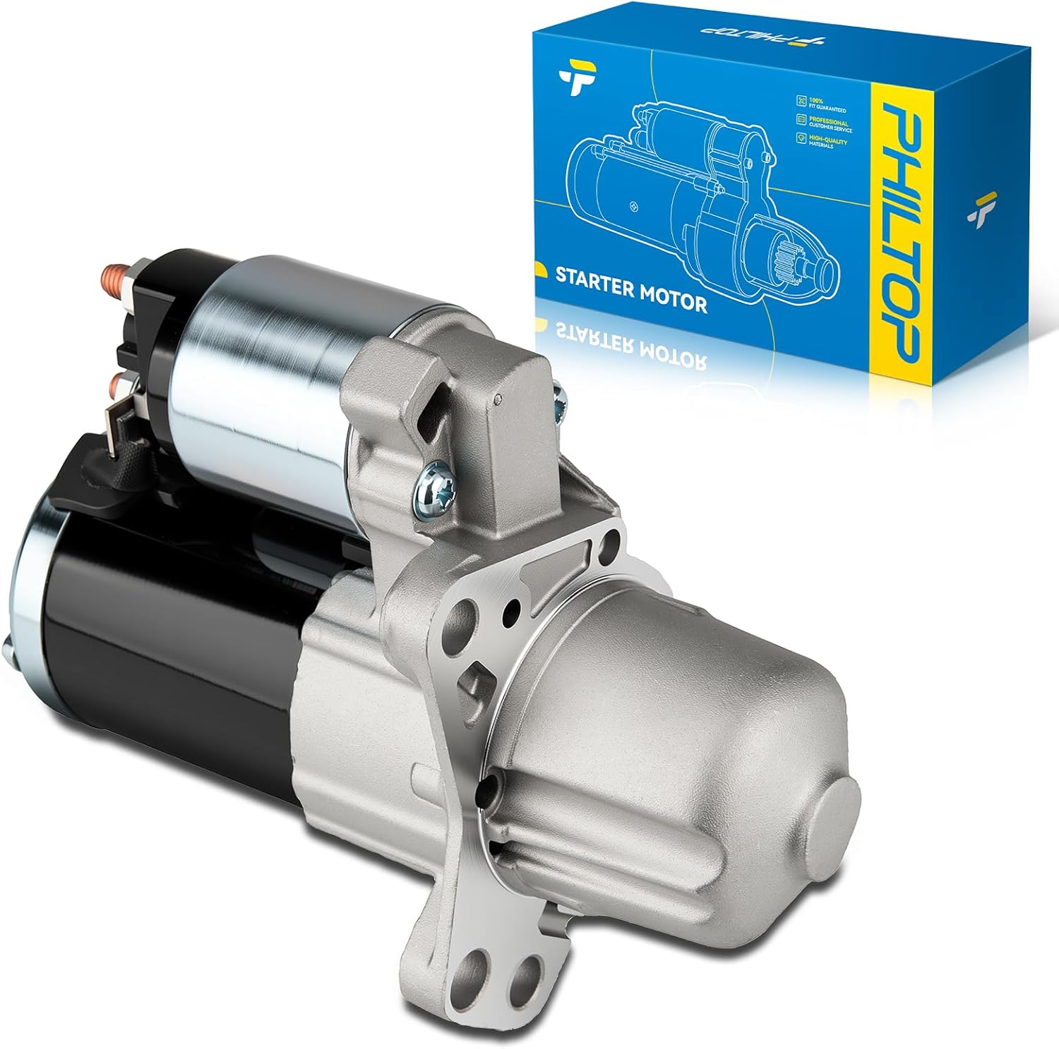 PHILTOP Automotive Starter Compatible with Buick and Cadillac,Traverse, Acadia, Impala, Enclave, Equinox, SRX, Lacrosse, Terrain, XTS, Colorado, Canyon, Outlook12 Tooth for 17986N