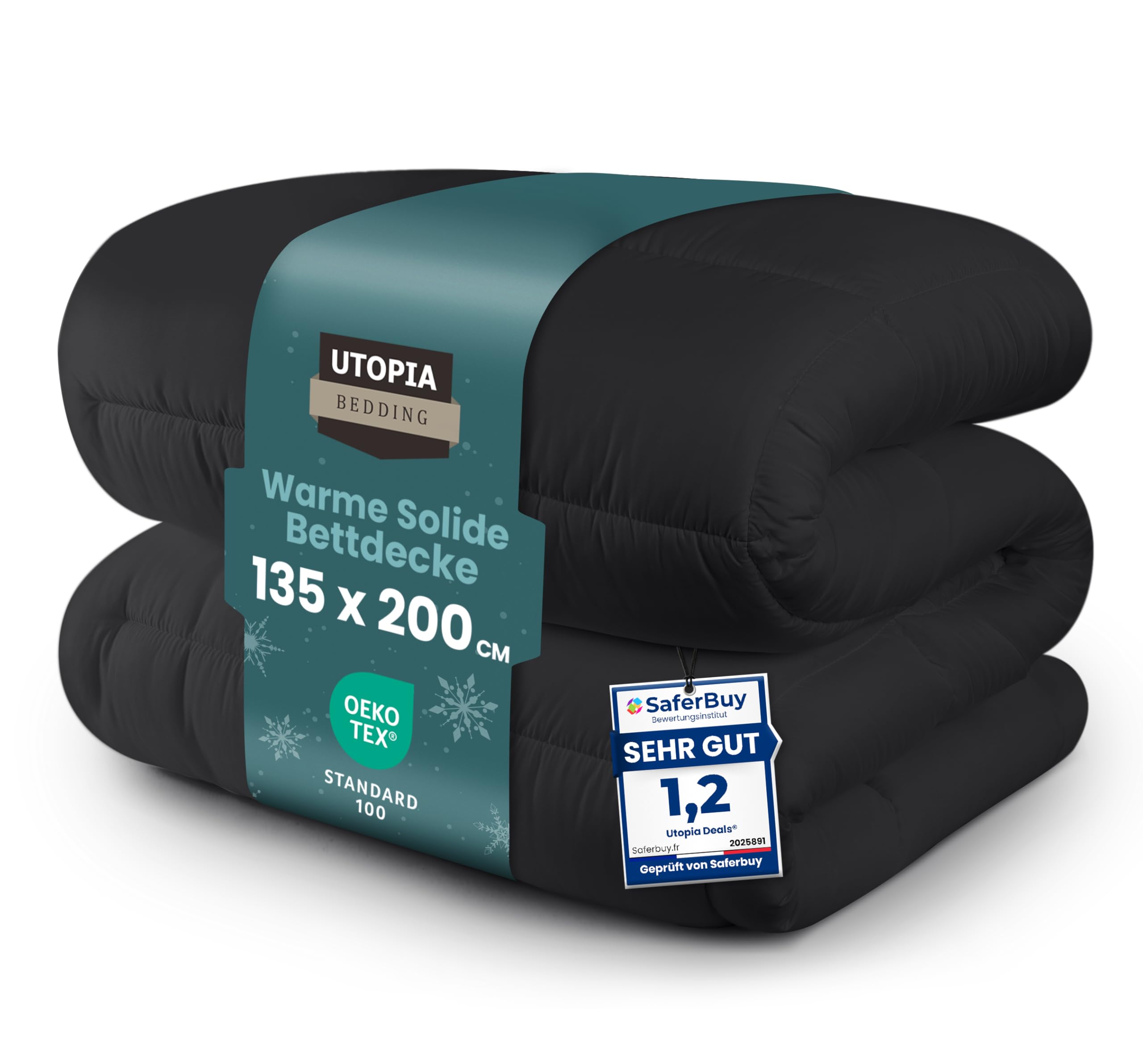 Utopia Bedding Bettdecke Ganzjahresdecke, atmungsaktive Schlafdecke, Steppdecke, Super Weiche Kuschelige