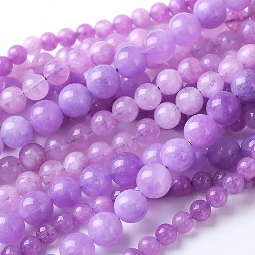 Miniatura 3 de 36 cuentas de piedra de amatista lavanda de 0.394in, cuentas de piedras preciosas naturales de cristal curativo, joyería para hacer bricolaje de 15