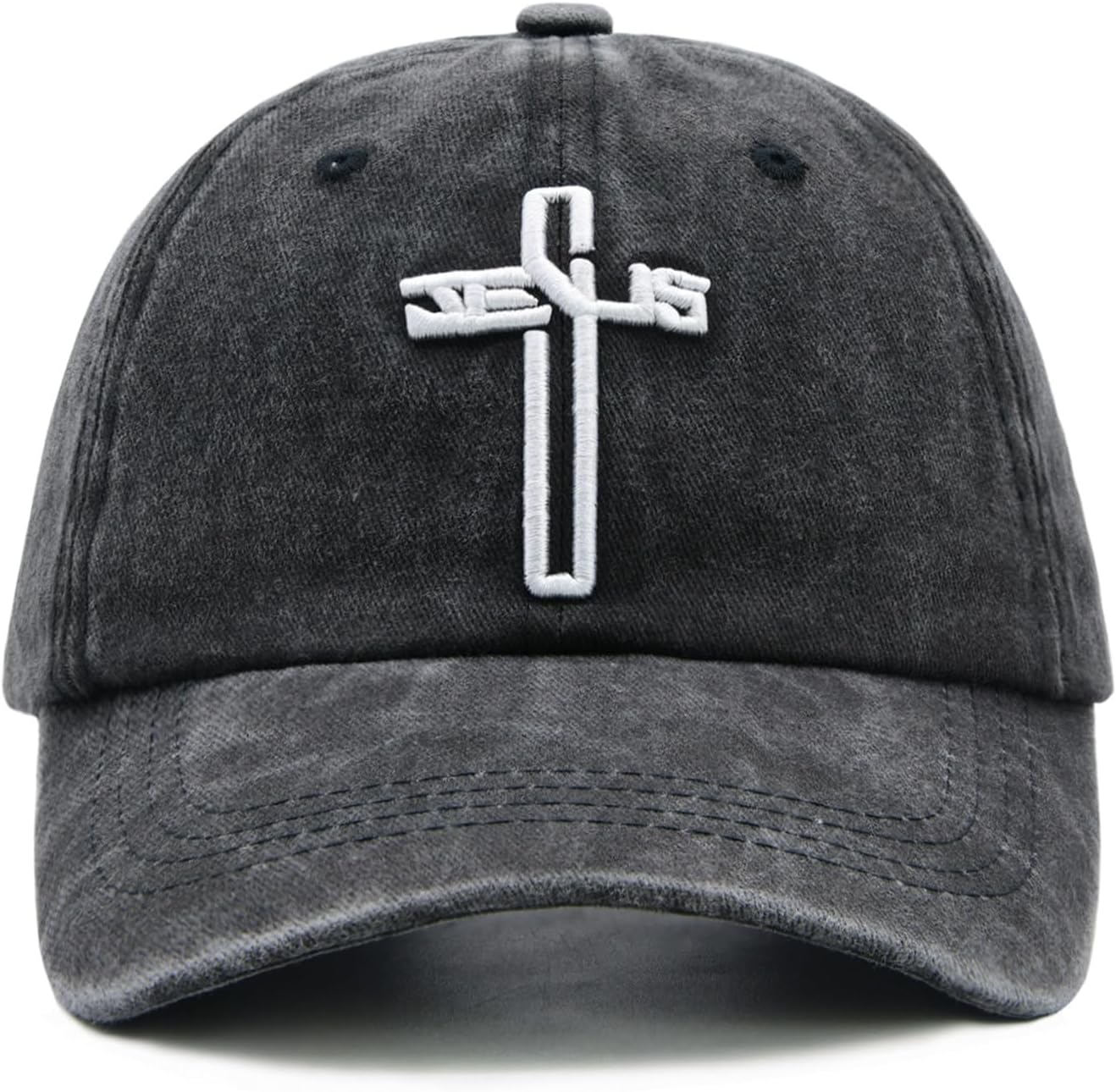 Cross Jesus Hat, Embroidered Adjustable Religious Baseball Cap, Christian Gifts for Men Women