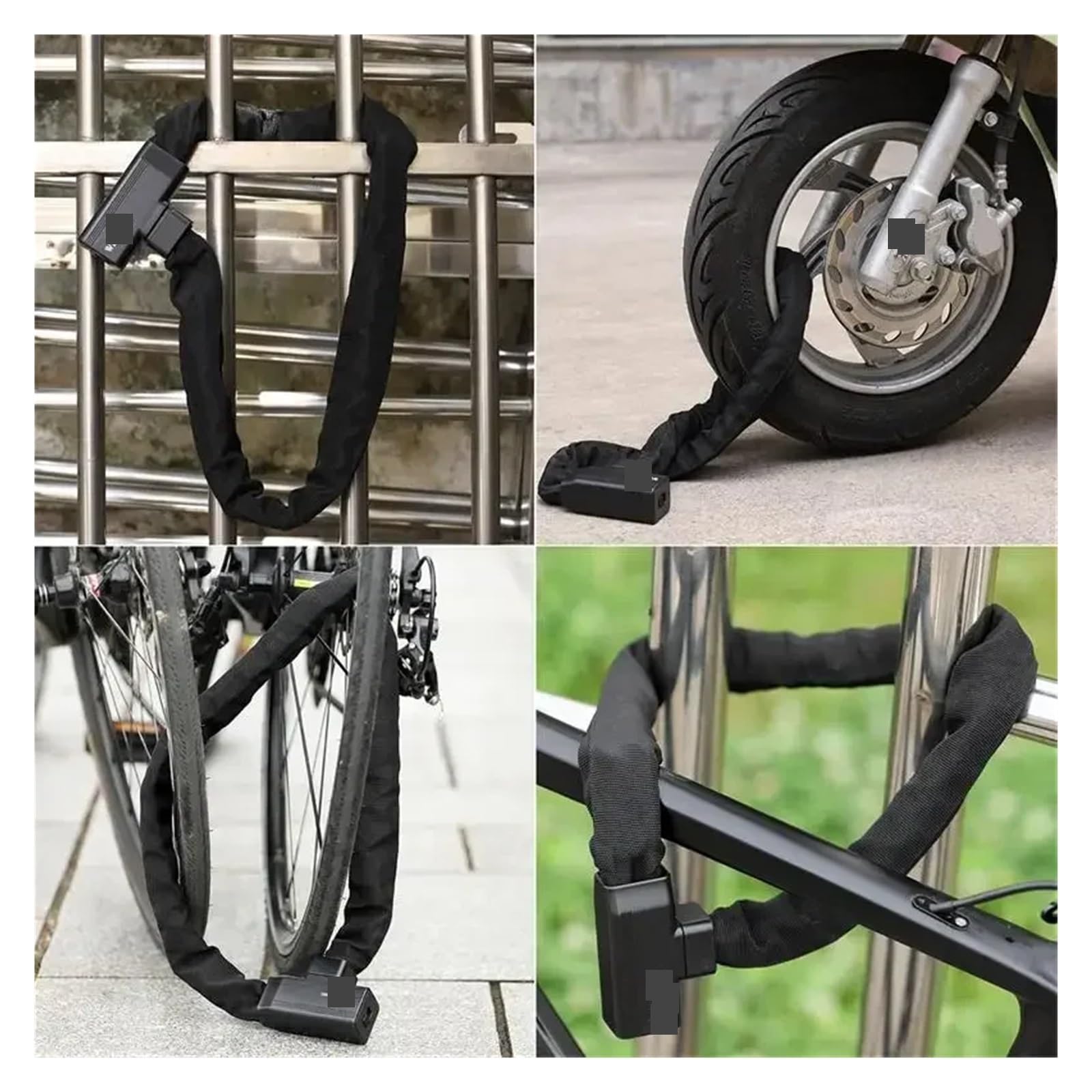 Lucchetto a catena antifurto Addensare Moto Bicicletta Multiuso Porta dell'armadio Accessori for bici Per Biciclette(73cm-size1)