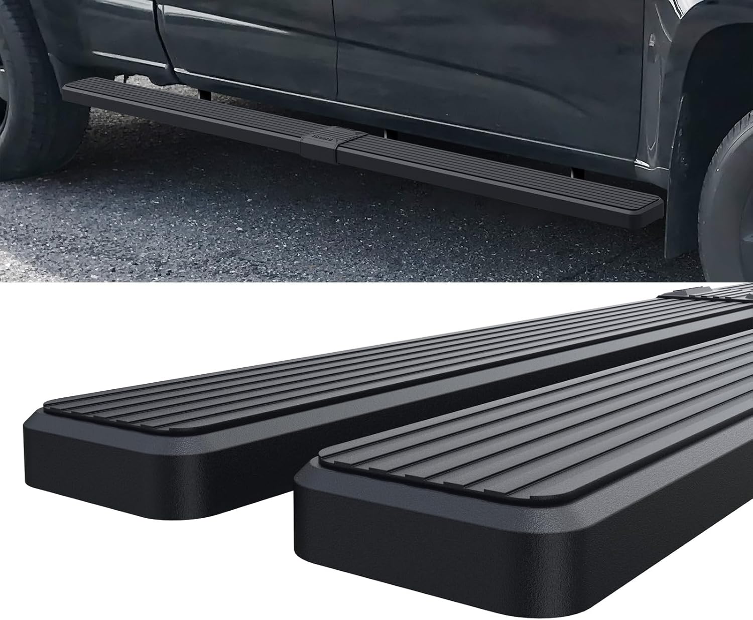 Wheel-to-Wheel HD Ridez 5" Stainless Steel Side Steps Compatible with Chevy Colorado GMC Canyon 2015-2026 Crew Cab 6ft Bed (Nerf Bar Side Steps Side Bars)