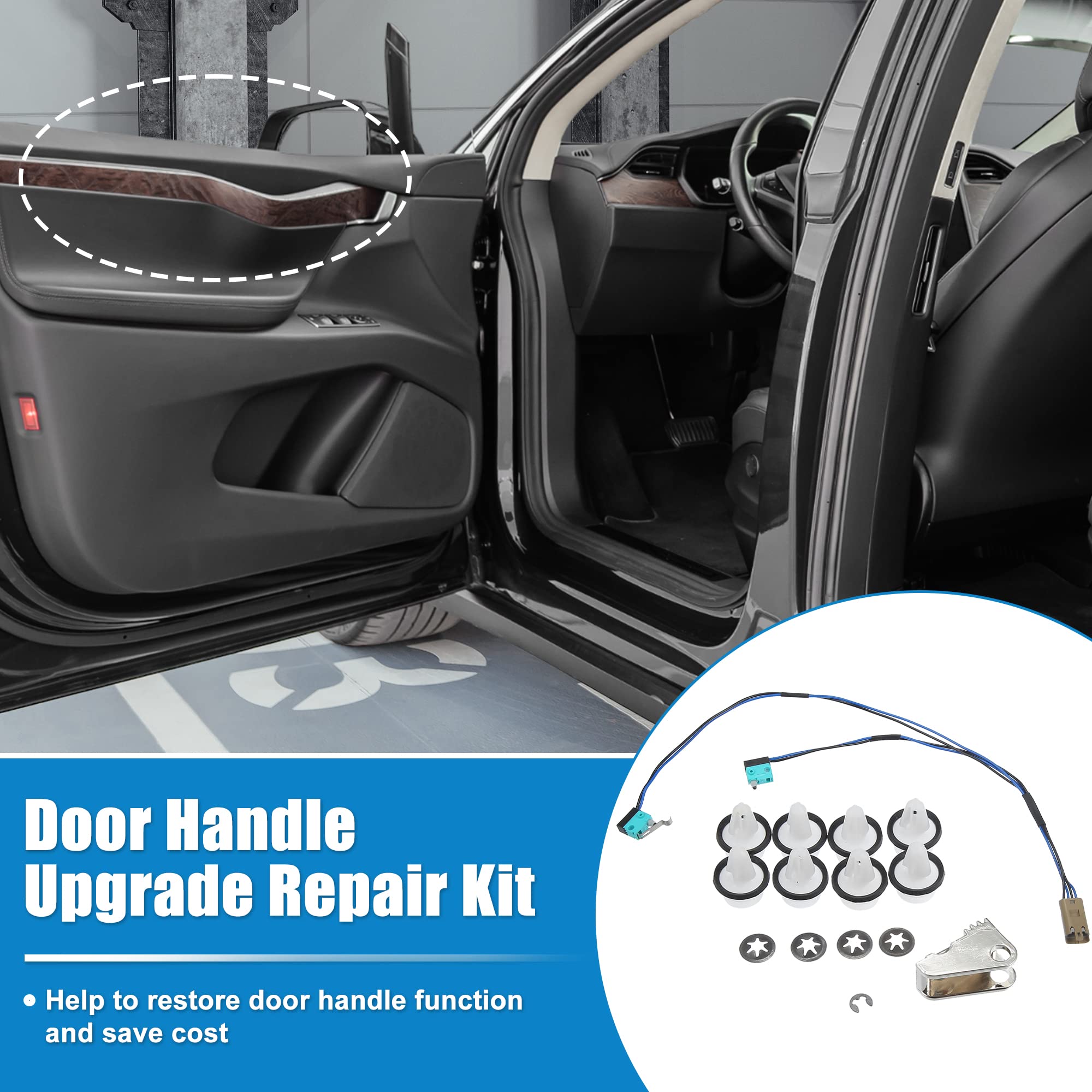 X AUTOHAUX 1 Juego Mango Actualizar Kit Reparación 1016009-00-B para Tesla Modelo S