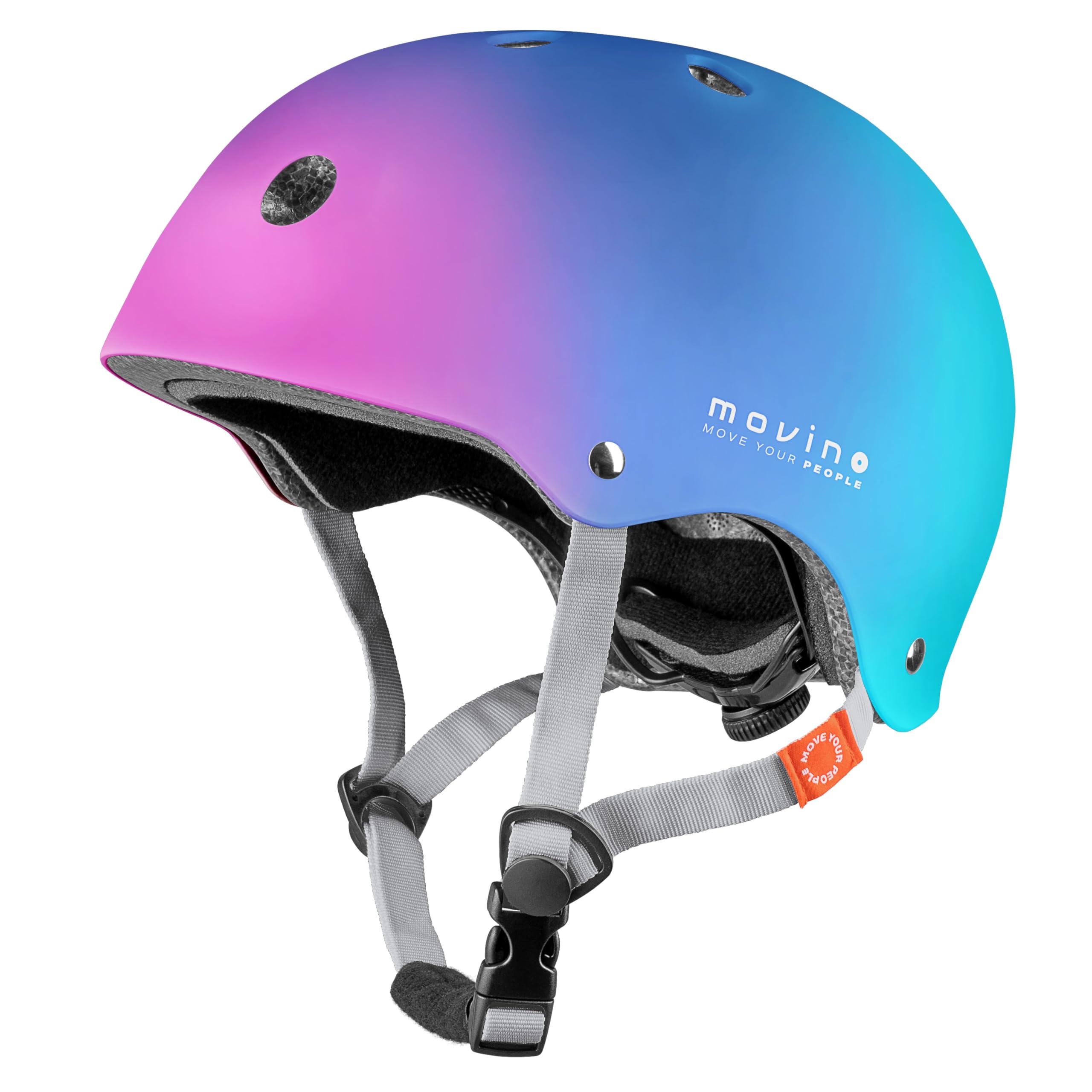Movino Fahrradhelm Kinder und Jugendliche - Verstellbar - ABS+EPS und 11 Belüftungsöffnungen - Helm für Fahrrad, Inliner, Scooter und Skateboard - Element