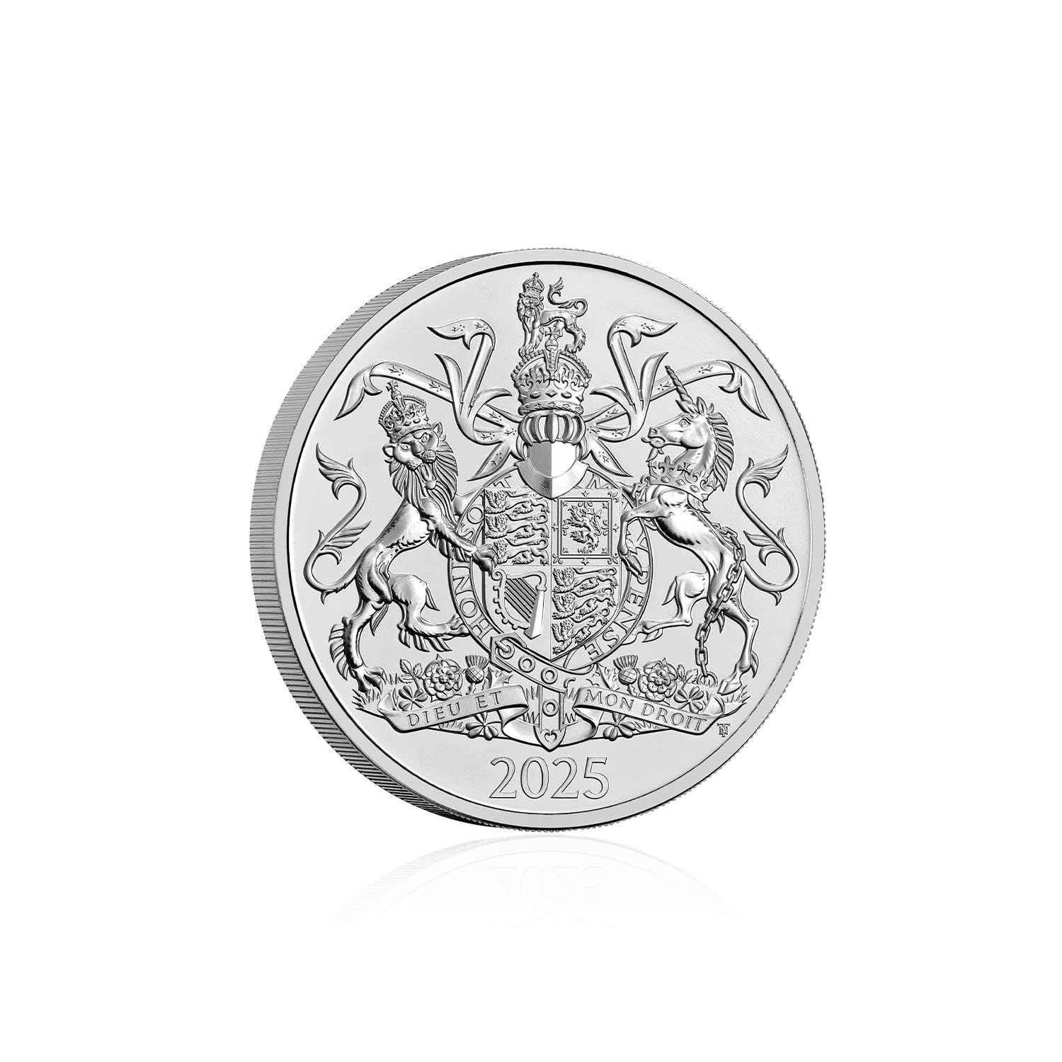 Royal Mint The Coat of Arms of His Majesty King Charles III UK 2025 BU £5 Coin, Silver, 38.61 mm - Image 4