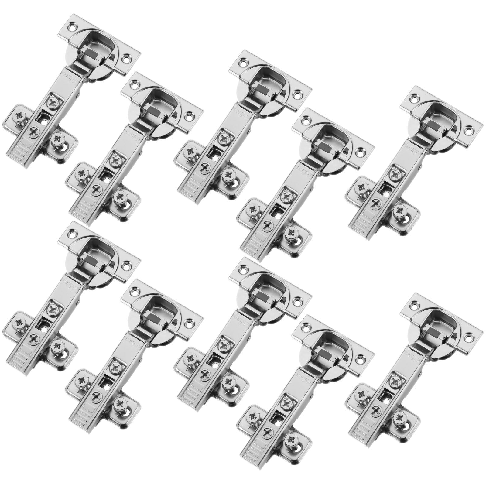 Juego de 10 bisagras angulares BLUM 71B3550 110° con cierre automático incl. placa de montaje 173L8100 y tornillos del sistema