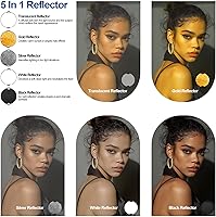 Vista 4 de WELLMAKING Reflector de 32 Pulgadas (80cm) para Fotografía, Reflector de Luz Plegable con Bolsa y Adaptador de Inclinación, Reflector de Manija 5