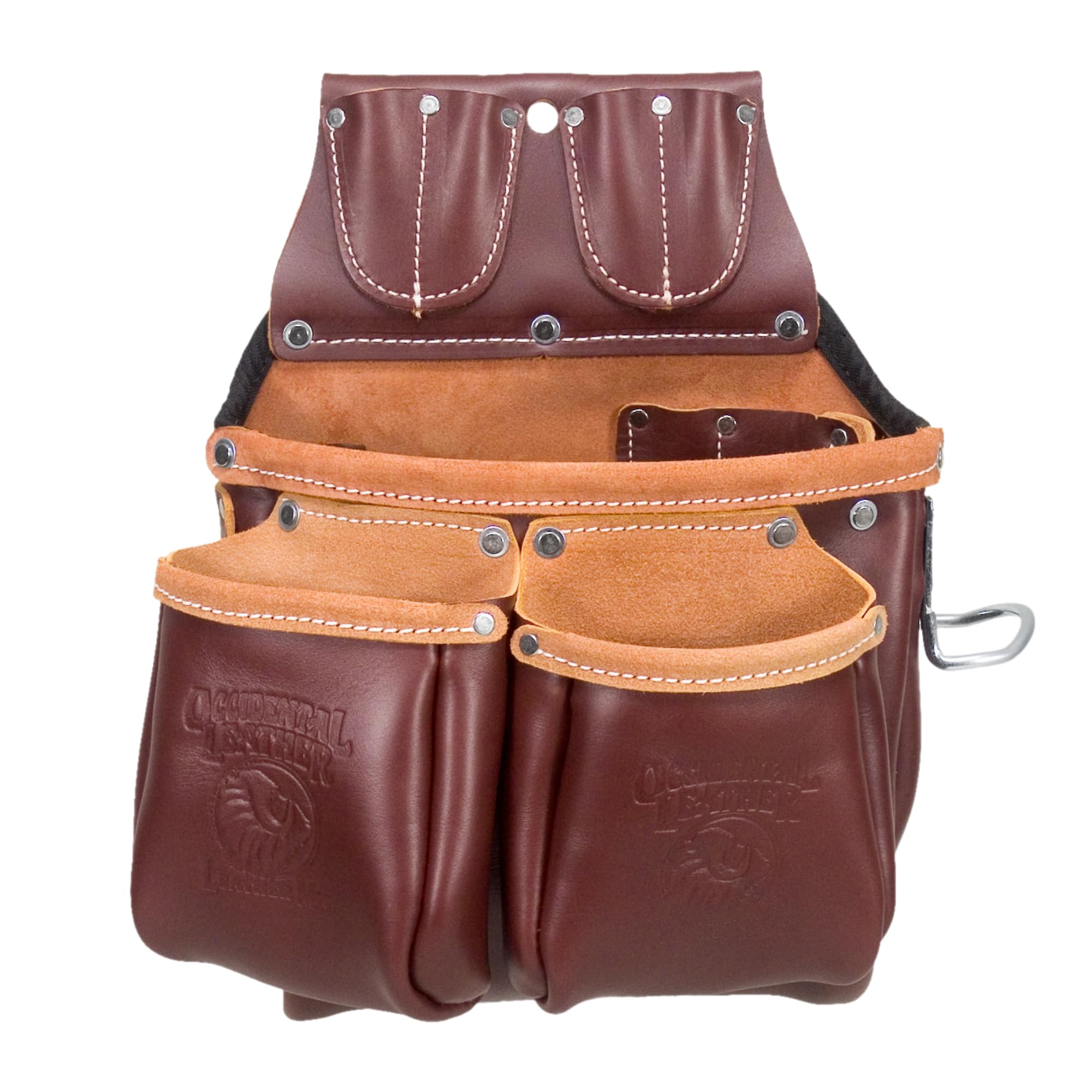 Occidental Leather Big Oxy Tool Bag - 16 Pockets Tool Holders - Made in USA