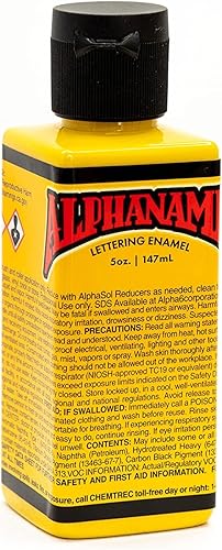 Miniatura 14 de Alphanamel Imitation Gold - Pintura esmaltada para rayas, pintura de letreros, letras, bellas artes, 36 colores, varios tamaños, 2.5 onzas azul