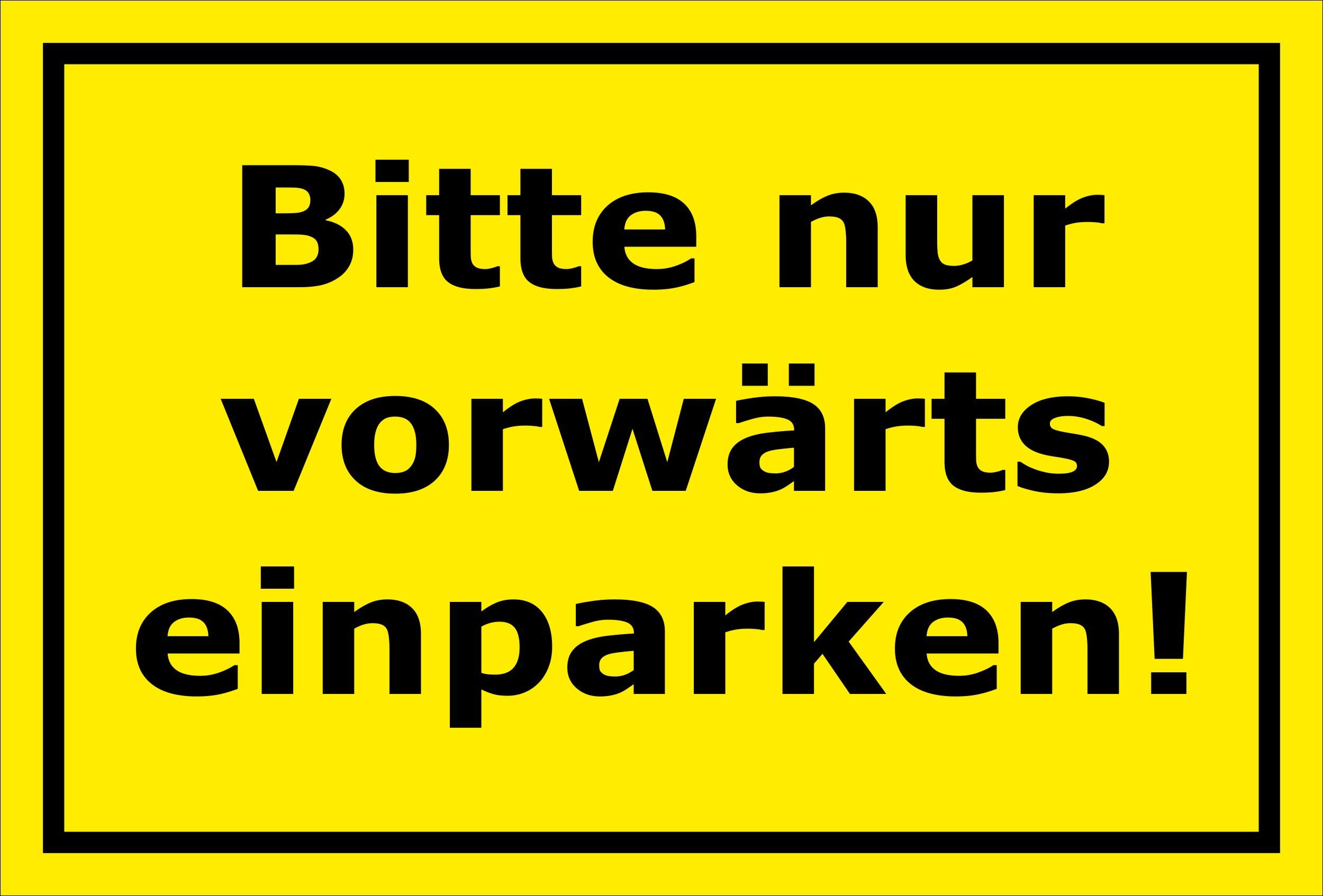 Please Forward Parking Only Parking Space Sign Garage/15 x 20 cm, 20 cm and 30 cm