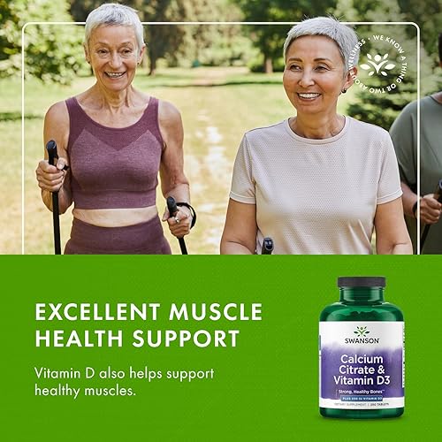 Miniatura 6 de Swanson Citrato de calcio y vitamina D3 250 tabletas (paquete de 2)