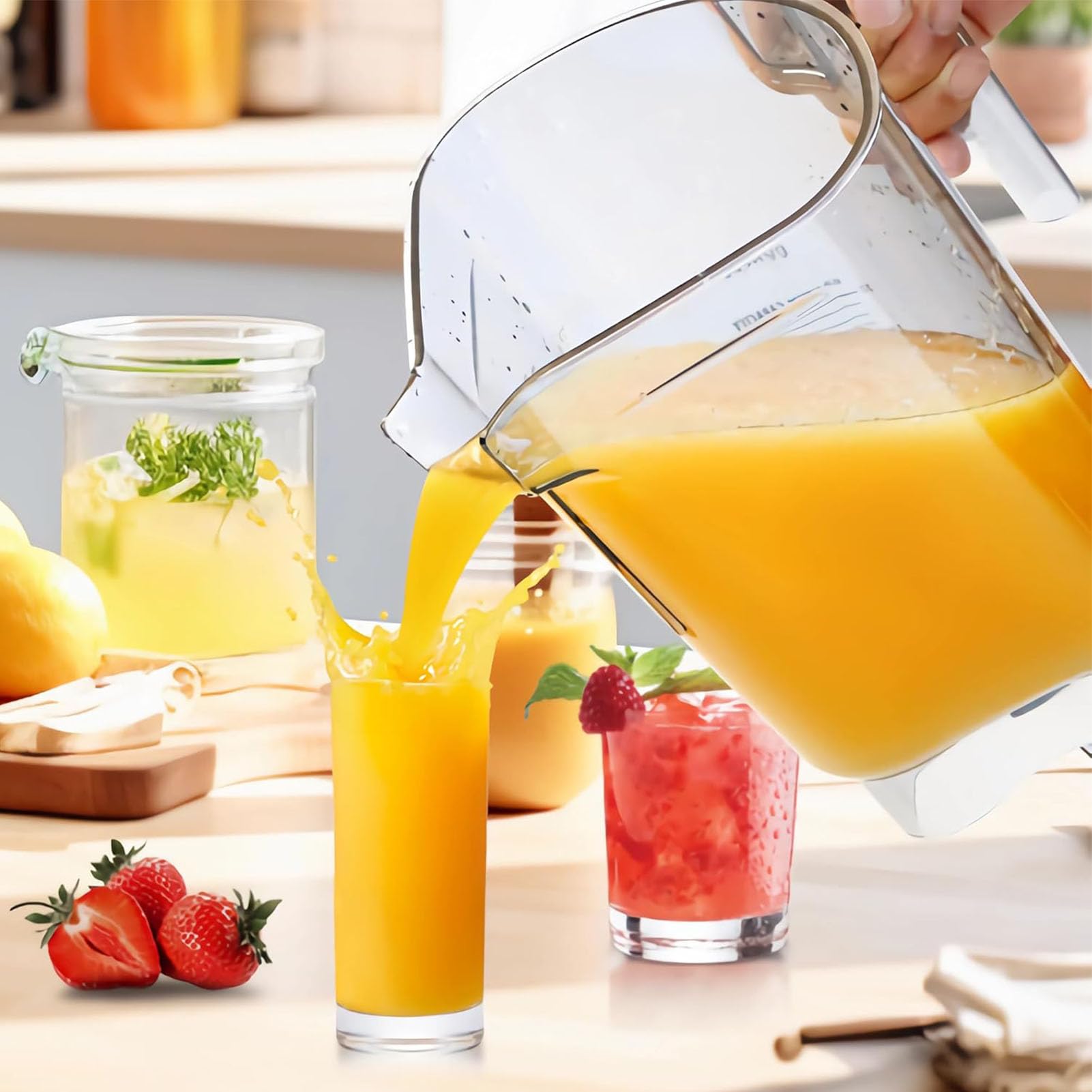 Fabater Pichet Mélangeur pour Touch and Go/pour Blending Station Advance/pour The Quiet One Blender, Récipient de Mélangeur en Pot de 48 Oz avec Lames en Acier Inoxydable, Accessoires de