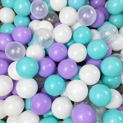 Miniatura 3 de Pelotas moradas de 500 unidades, bolas de plástico 500 para corralitos y hoyos de pelotas para bebés, sin BPA, bolas suaves para decoración de