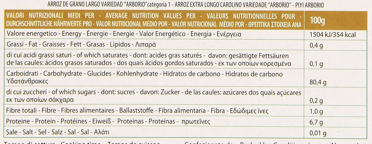 Italian Gourmet Arborio Risottoreis 10x1kg 10kg mit Polpa Großpackung