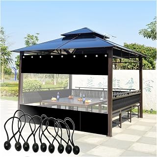 Outdoor Curtains Clear Waterproof Cover Tarp Rainproof Tarpaulin Garden, Patio, Porch Dustproof Tear-Resistant, Customizable UHEKC (Color : Clear, Size : 9.84x9.84ft/3x3m)