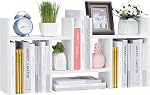 Somdot Desktop Bookshelf, Desk Shelf Organizer Storage Display Shelf Rack, 3 Pack Counter Top Bookcase for Home Office,White