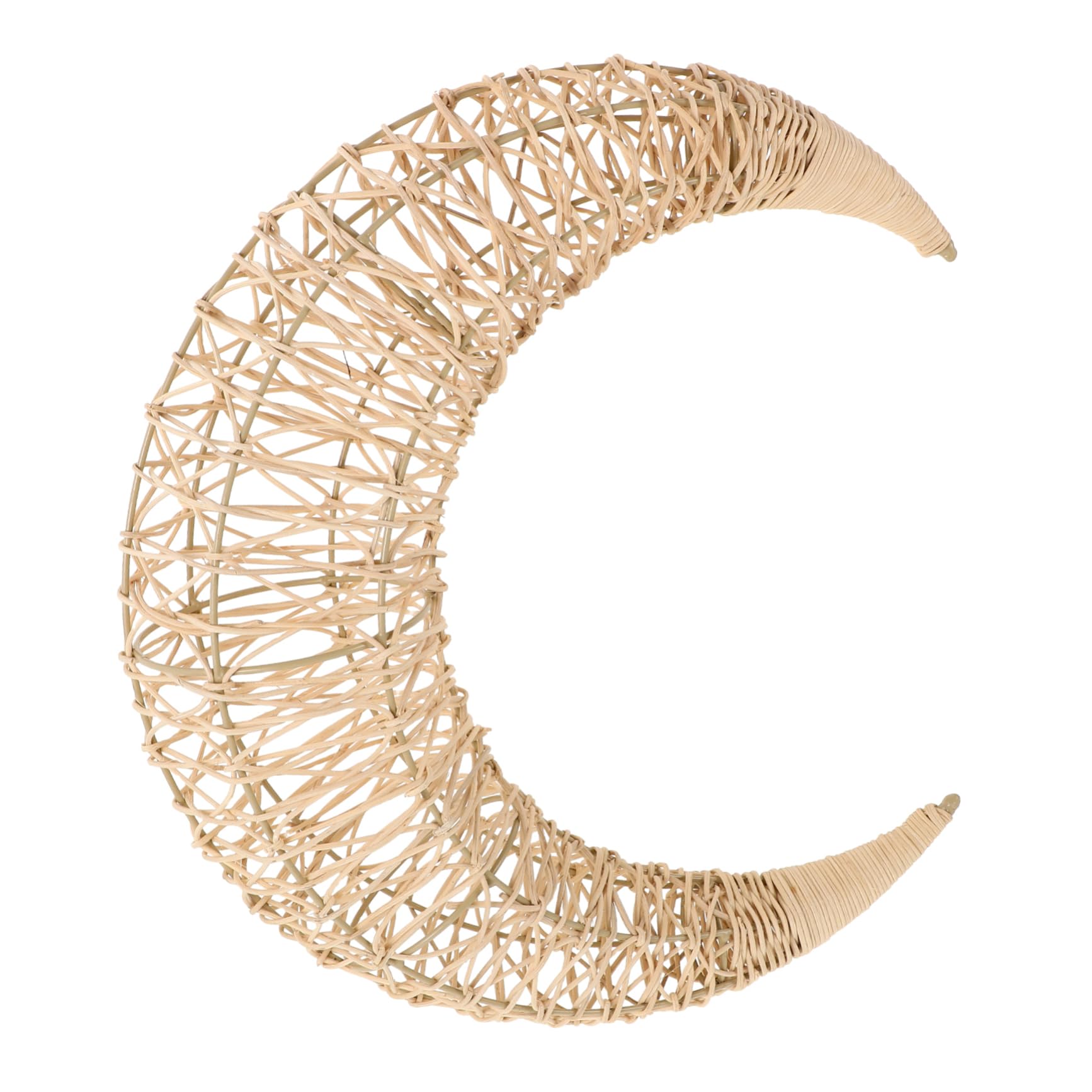 Zerodeko Mond-Rattan-hängedeko in Mondform Aus Natürlichem Rattan Gefertigt Als Wohnzimmerdeko Für Geburtstagsdeko Hochzeitsdeko Und Party-Dekoration