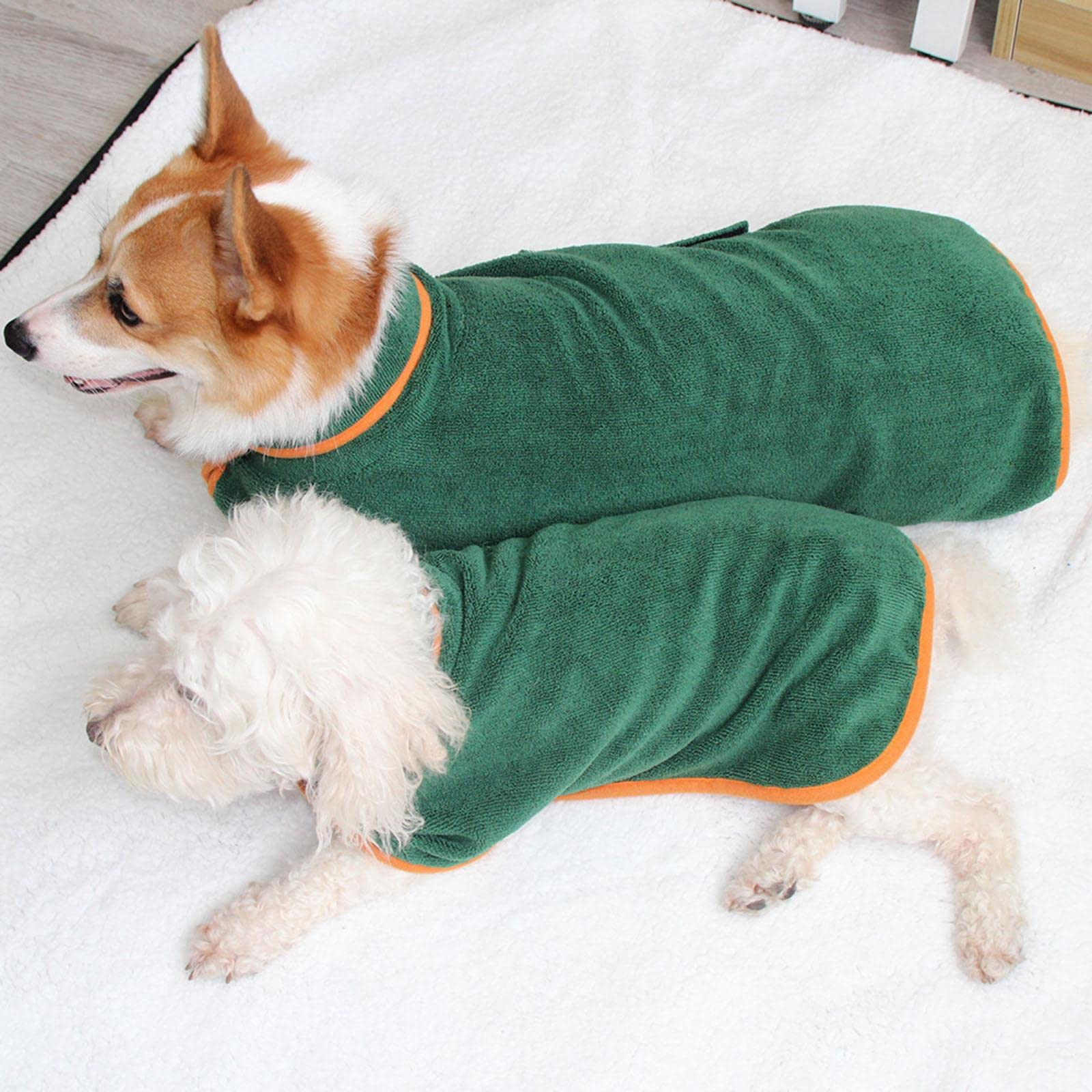 Creations Pet Bathrobe Clothes Dog Towel Robe Soft Sleepwear Super Absorbent Blue LPet Supplies|Dog Supplies|Clothing & Shoes-image-41