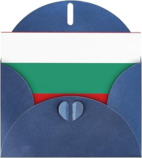Bulgarian Flag Print Holiday Blessing Card With Envelope, Elegant Card For Holiday Birthday Wedding Party