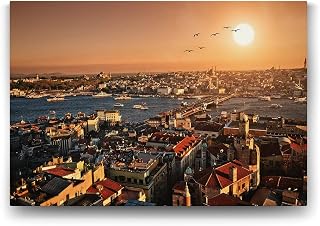 İstanbul Galata Manzara Tablosu - 100x70cm