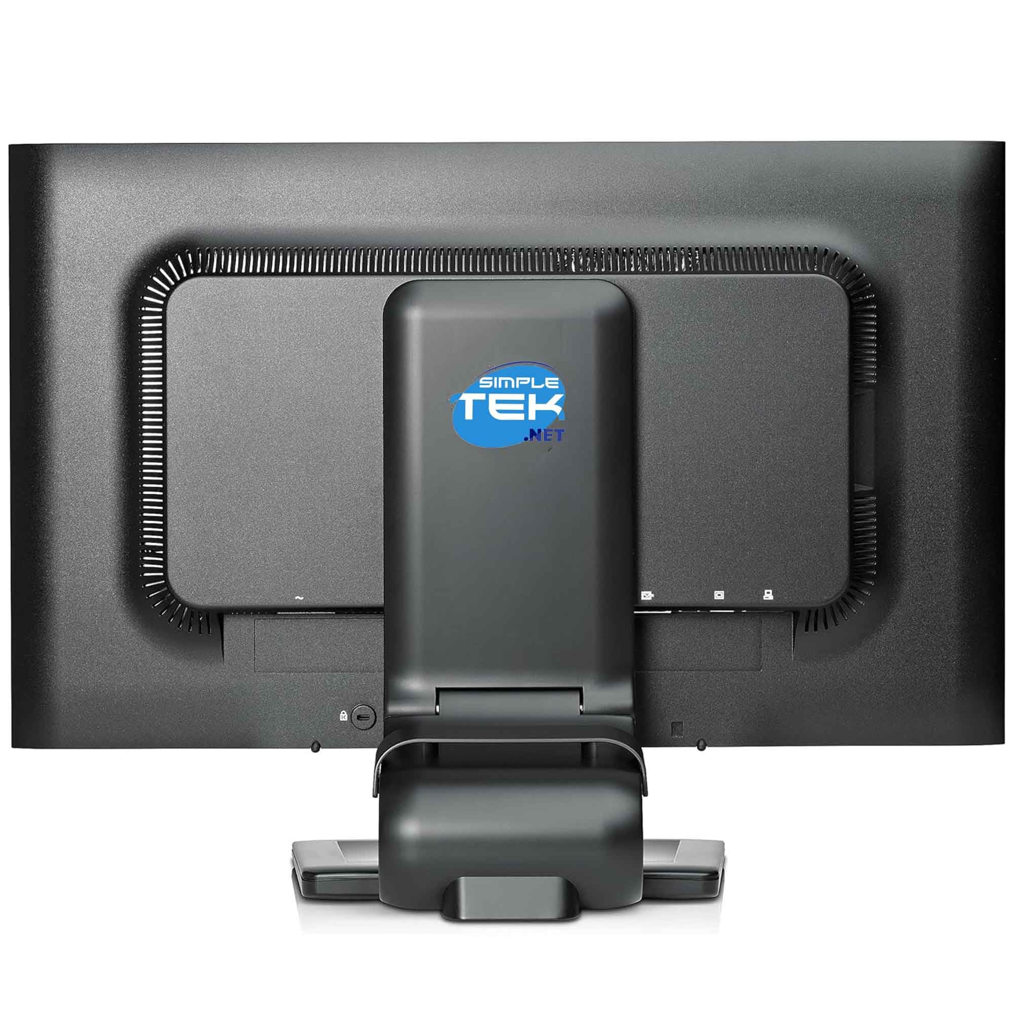 SIMPLETEK - Monitor Nero Widescreen LCD 20" HD+ - DisplayPort DVI VGA Hub USB | Montaggio a parete | Base regolabile inclusa (Ricondizionato)
