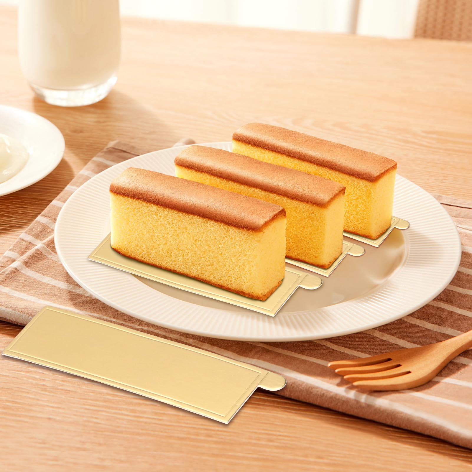 300 Stück Goldene Mini-Kuchenbretter Aus Karton – Rechteckige Einweg-Platten Für Mousse, Cupcakes & Gebäck