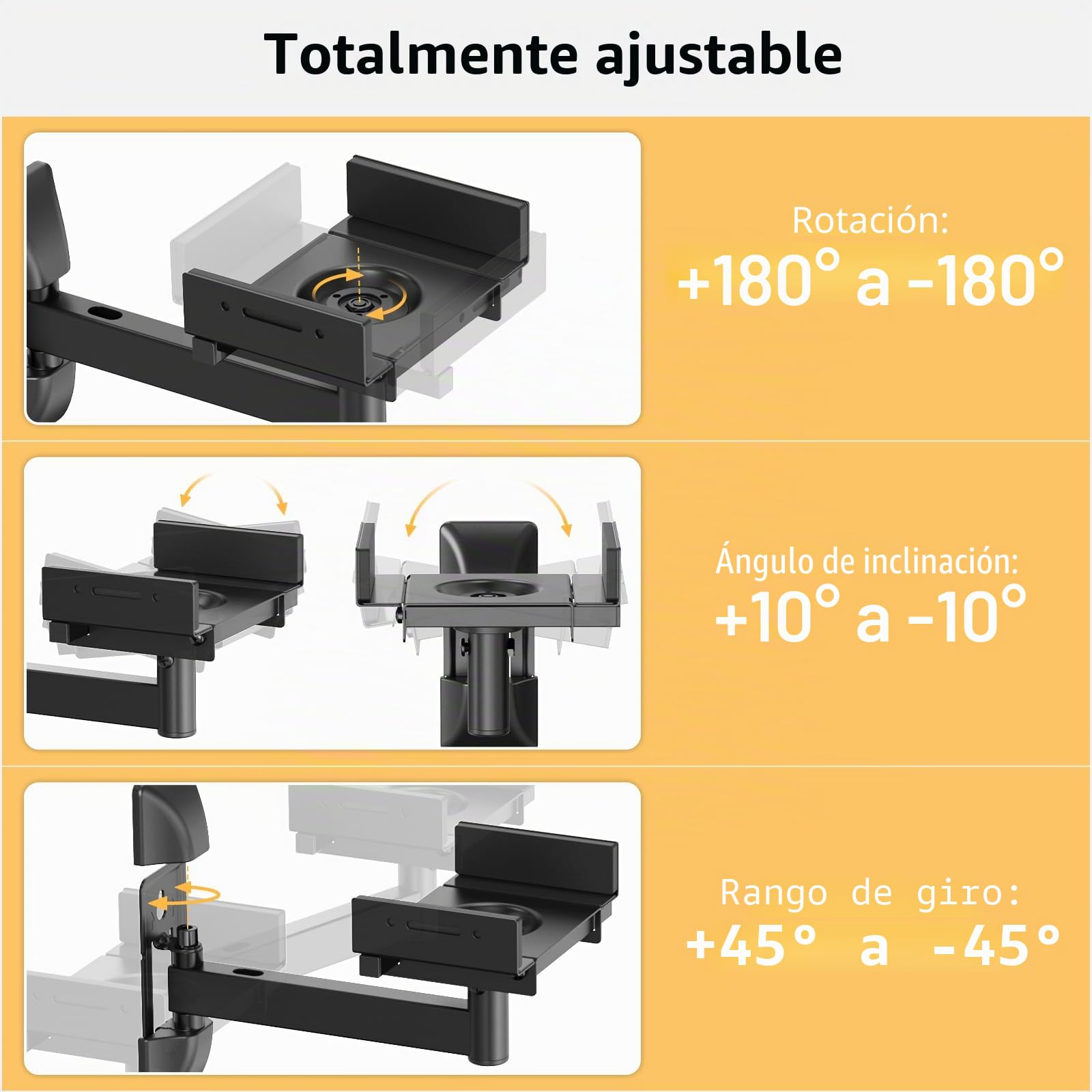 PUTORSEN Soporte de Pared para Altavoces, Paquete Universal de 2 Soportes para Home Cinema, Monitor Audio, Carga máx. 25 kg,