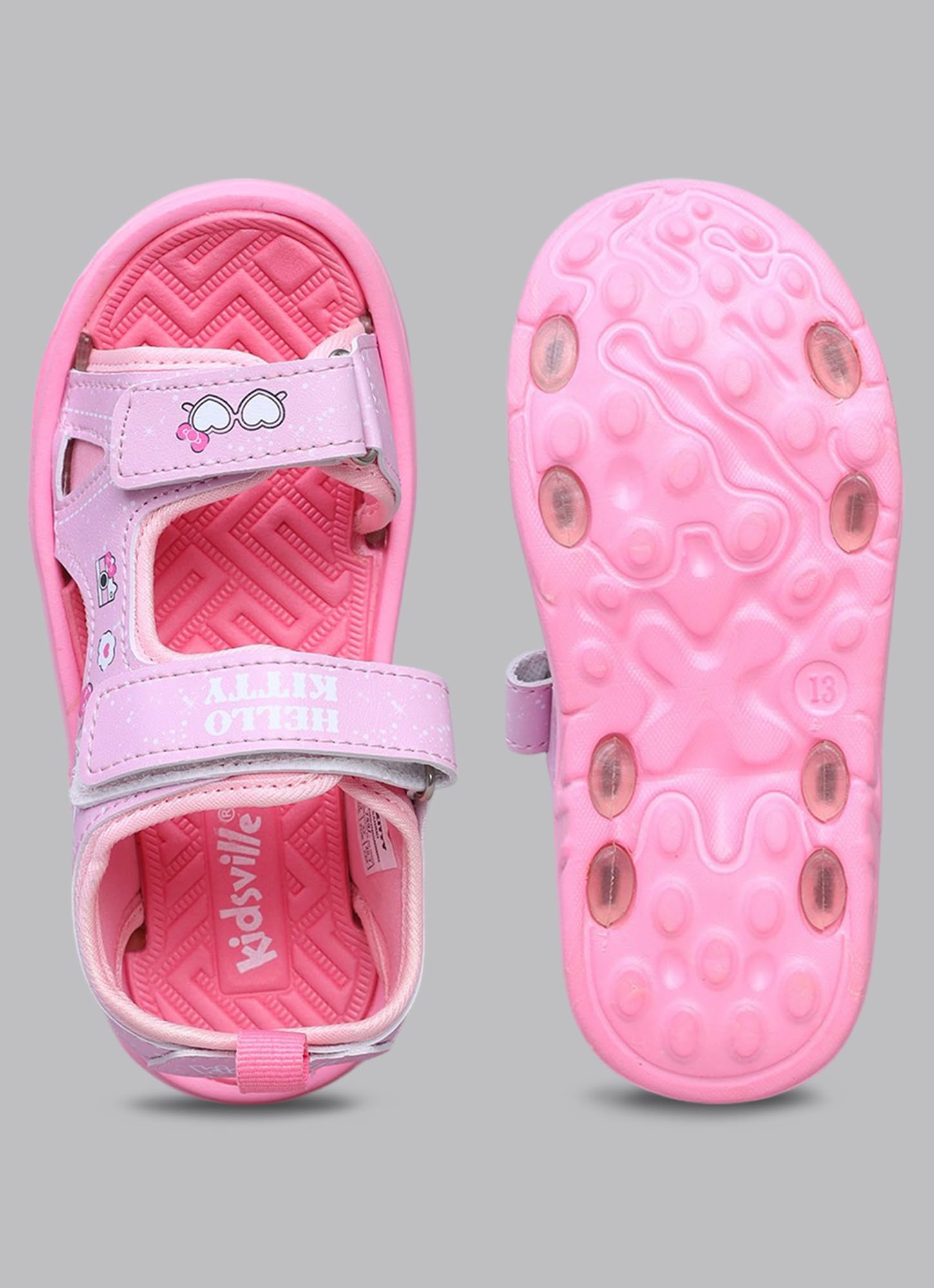 Kidsville Sandalias estampadas oficiales de Hello Kitty para niñas y niñas