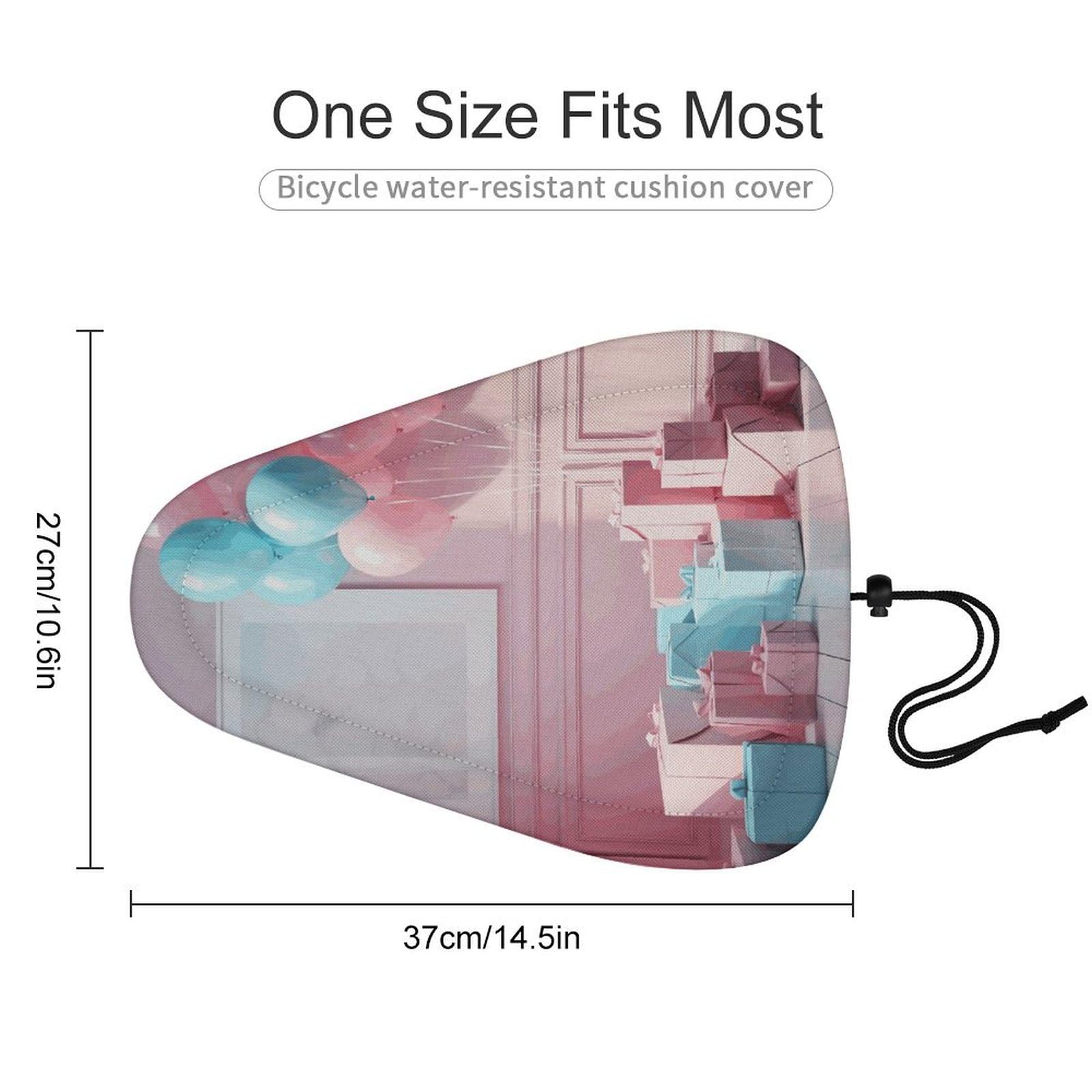 Balloons in The Room Bike Seat Cover for Men Women, Waterproof & Dustproof Bike Seat Cushion with Drawstring, Adjustable Bicycle Saddle Cover for Or Rain & Sun Protection