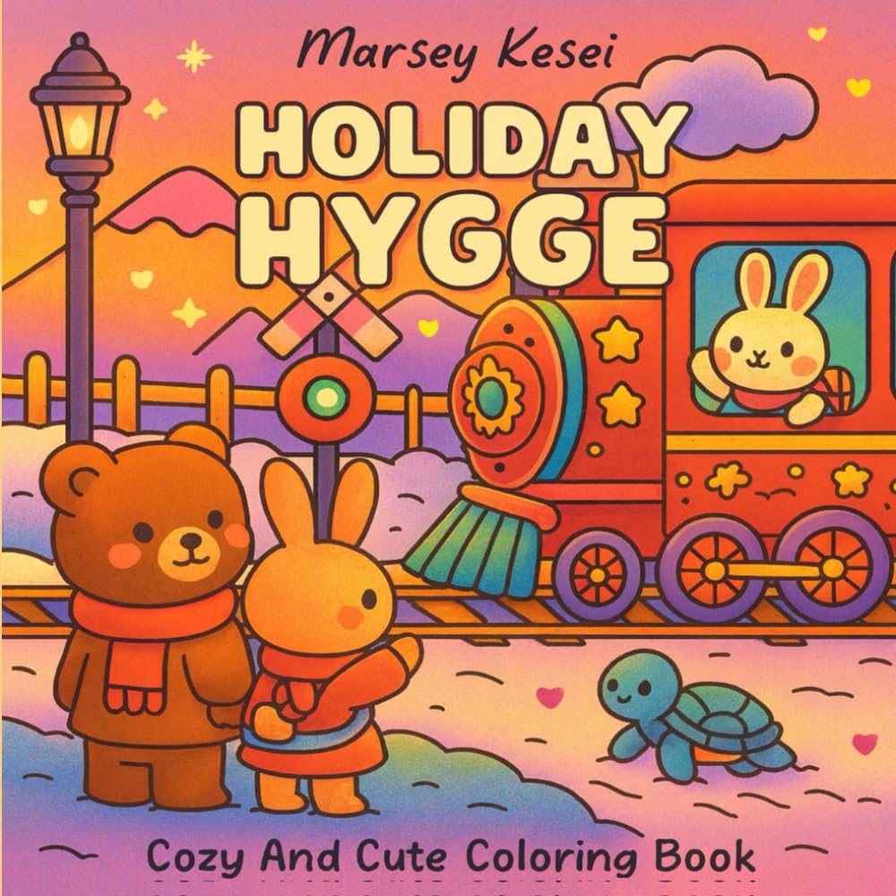 HOLIDAY HYGGE: Coloring Book for Adults and Teens Featuring Cozy Travel Scenes, Winter Vacations, Fuzzy Friends, and Christmas Adventures (Holiday Hygge Escapes)