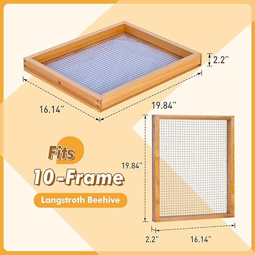 Vista 4 de BeeCastle Tablero de dulces de colmena de 10 marcos para colmena Langstroth Bee Hive, tablero de dulces ensamblado para abejas, alimentador