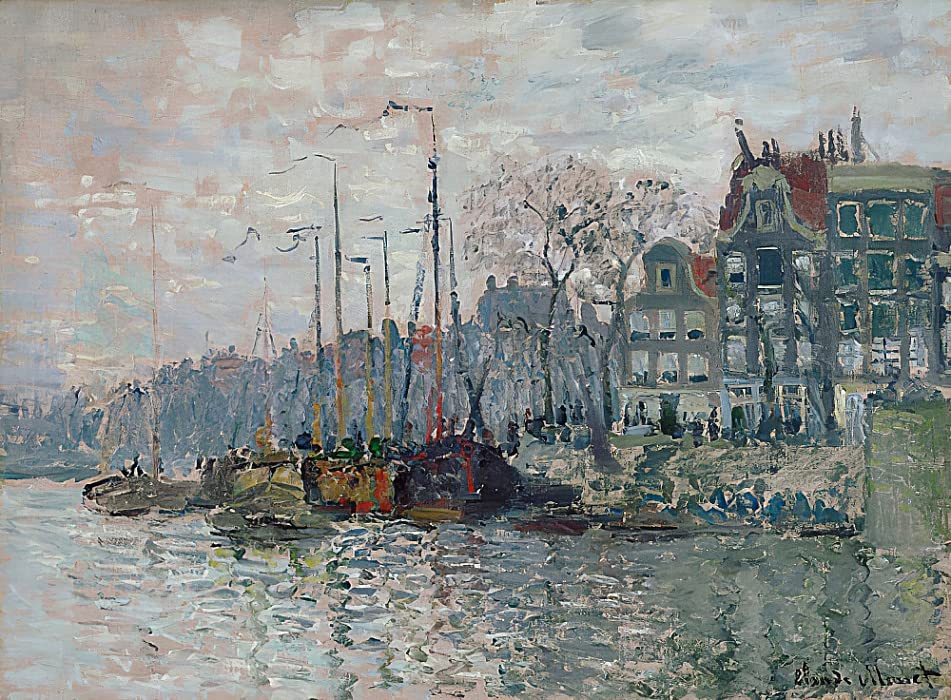 Prints Toile Peinture Murale Amsterdam de Monet pour Galerie Privée