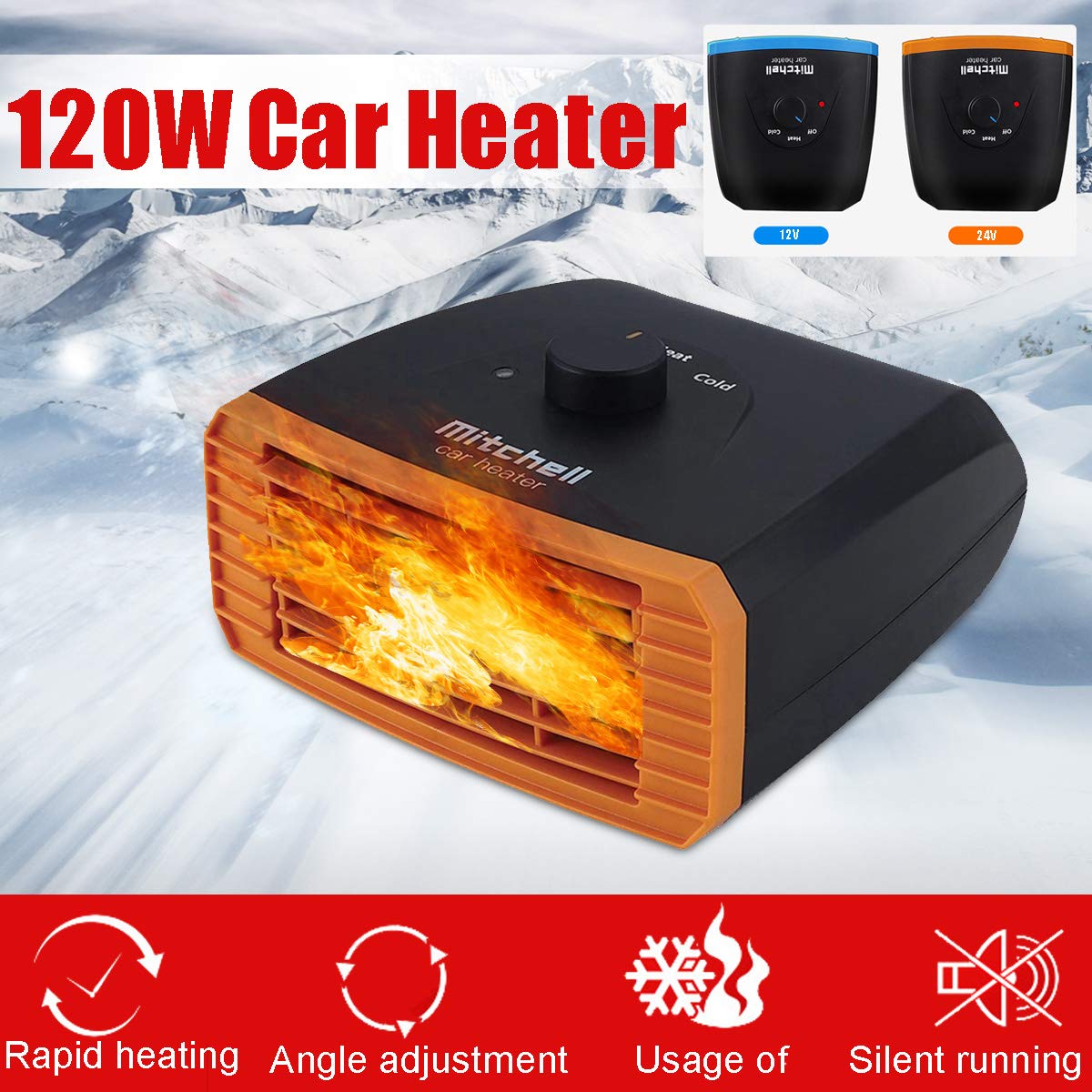 YONGYAO Odmrazacz odmglawiacza samochodowego 12V 24V 120W-24V