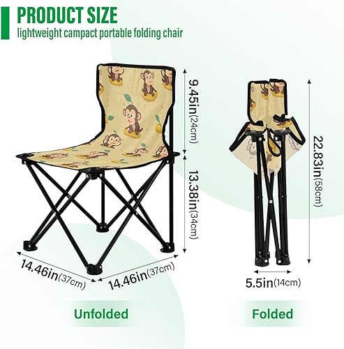 Miniatura 3 de Al aire libre plegable lindo mono animal camping sillas para adultos silla de camping portátil silla de césped ligero 202a4540
