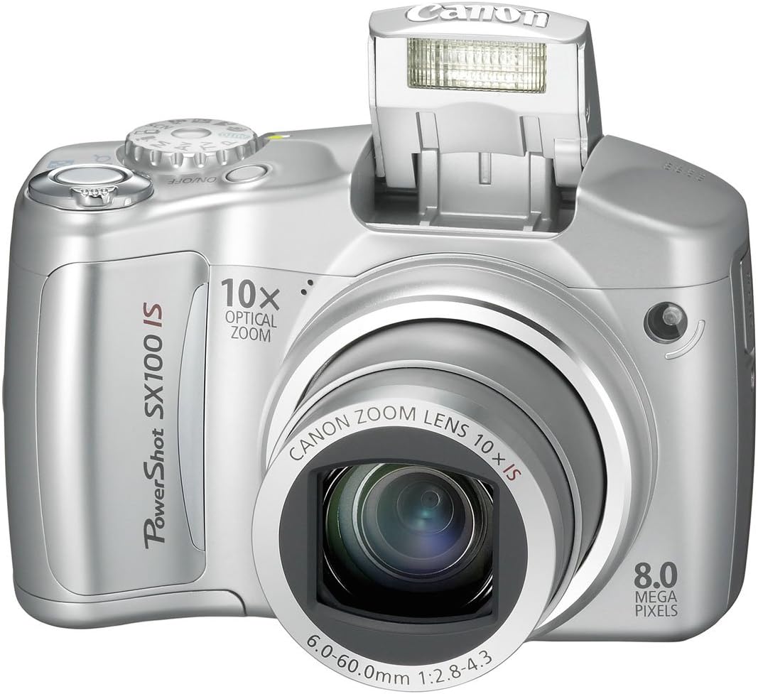 Canon PowerShot SX100IS 8MP Digital Camera with 10x Optical Image Stabilized Zoom (Silver)