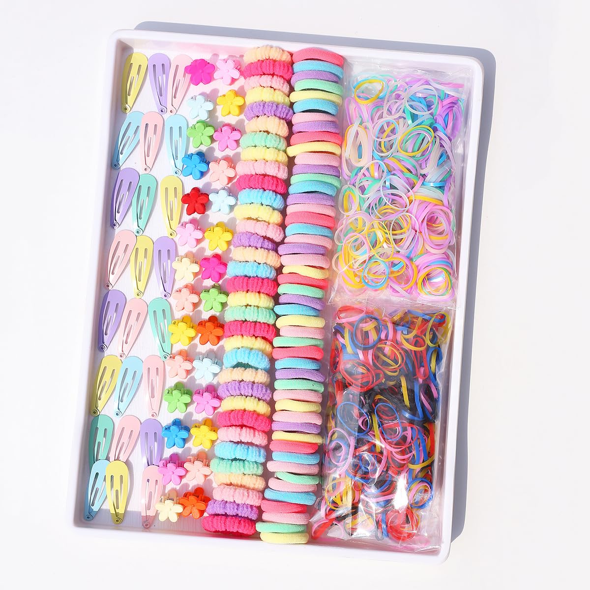 2160 piezas de pinzas para el pelo de bebé y horquillas para niñas - accesorios para el cabello para niños pequeños con flores, arco iris, dulces y frutas