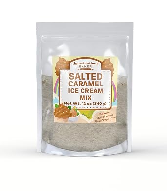 Unpretentious Vanilla & Salted Caramel Ice Cream Mix Bundle, 12 oz, Rich & Creamy, Homemade Ice Cream, Single Serving