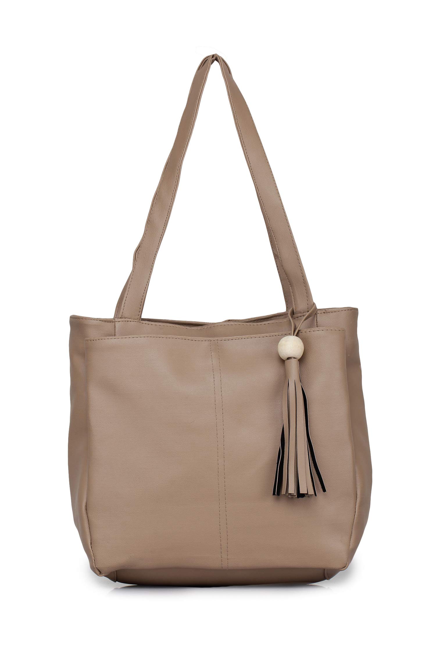 GLOSSY PU Shoulder Bag For Women/Girls - Beige (B07R4FMK7W) Amazon Price History, Amazon Price Tracker