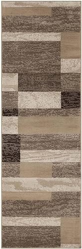 Miniatura 15 de Superior Alfombra de pasillo para interiores, respaldo de yute, decoración moderna de patchwork geométrico para dormitorio, oficina, sala de estar