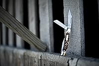 Vista 4 de Uncle Henry 885UH Senior Rancher 6.9in Folding Pocket Knife with Stainless Steel Blades and Staglon Handle for Hunting, EDC