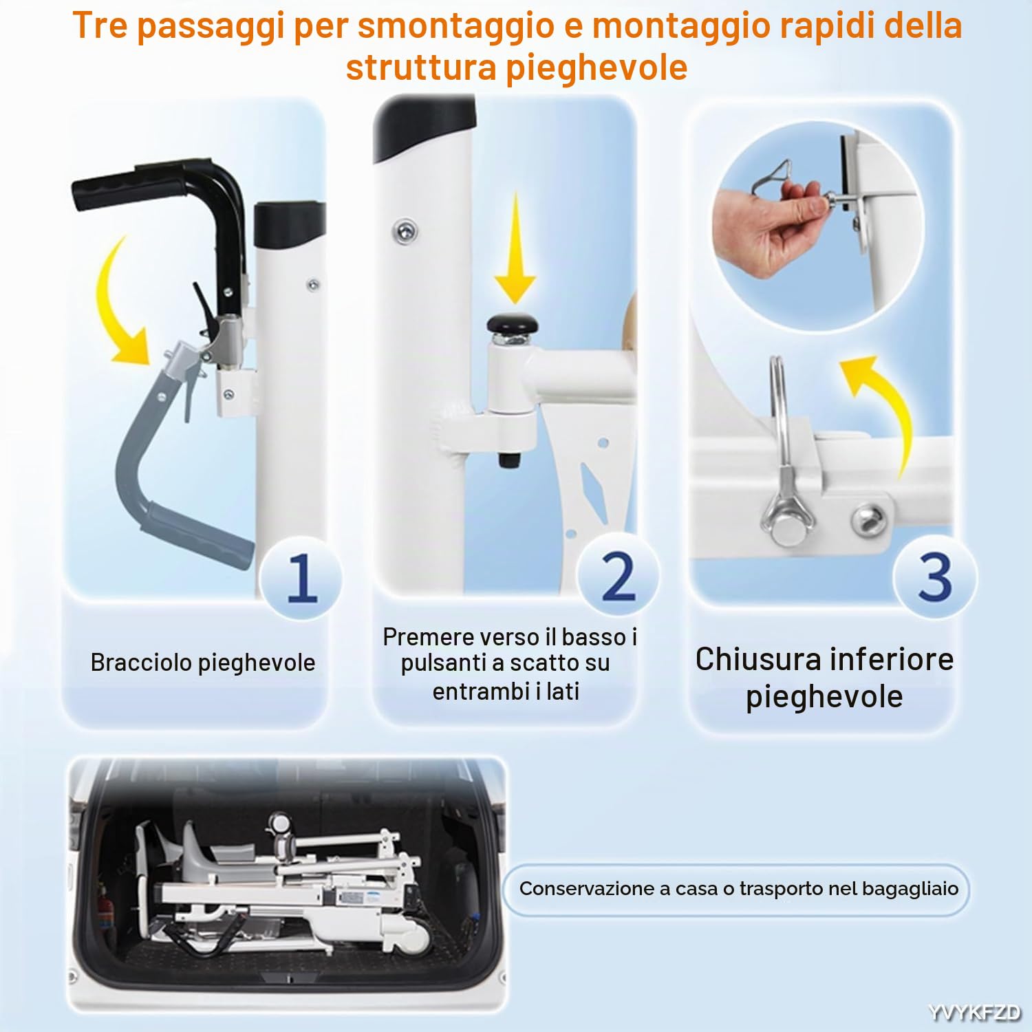 Sollevatore elettrico per anziani costretti a letto, macchina portatile per la movimentazione dei pazienti con batteria ricaricabile, aiuto per la mobilità per disabili e utenti su sedia a rotelle