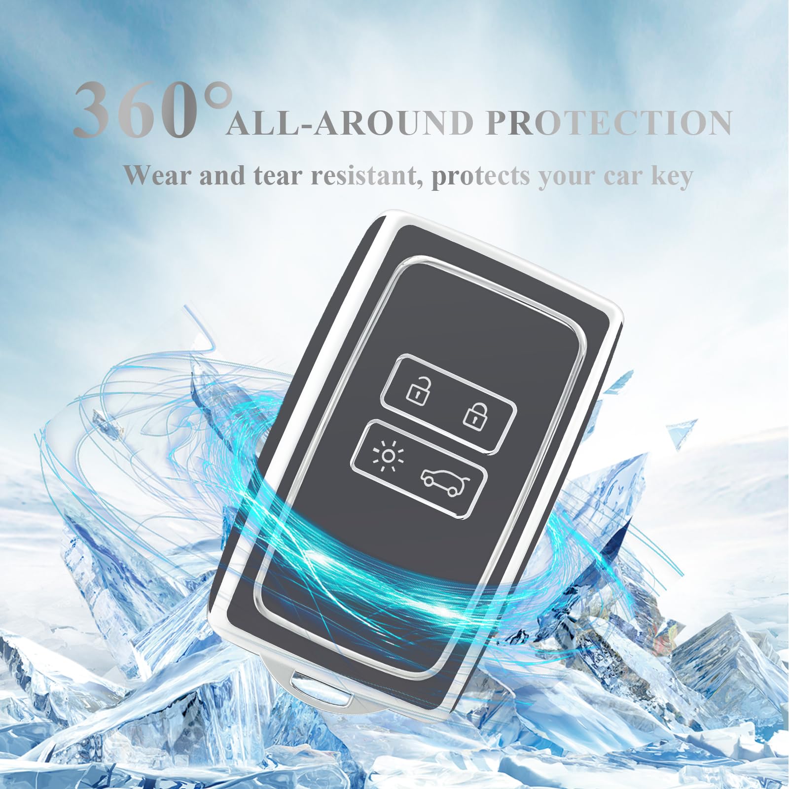 Autoschlüssel Hülle Für Renault | TPU Silikon Schutz | 8 Farben