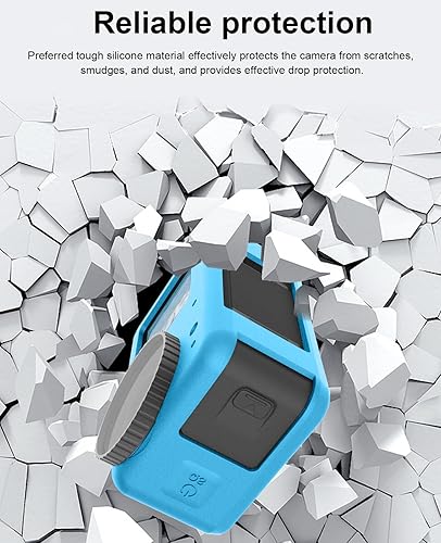 Miniatura 3 de PULUZ Funda protectora de silicona para DJI Osmo Action 5 Pro43 con tapa de lente, a prueba de polvo, delgada, duradera, ligera, de goma suave,