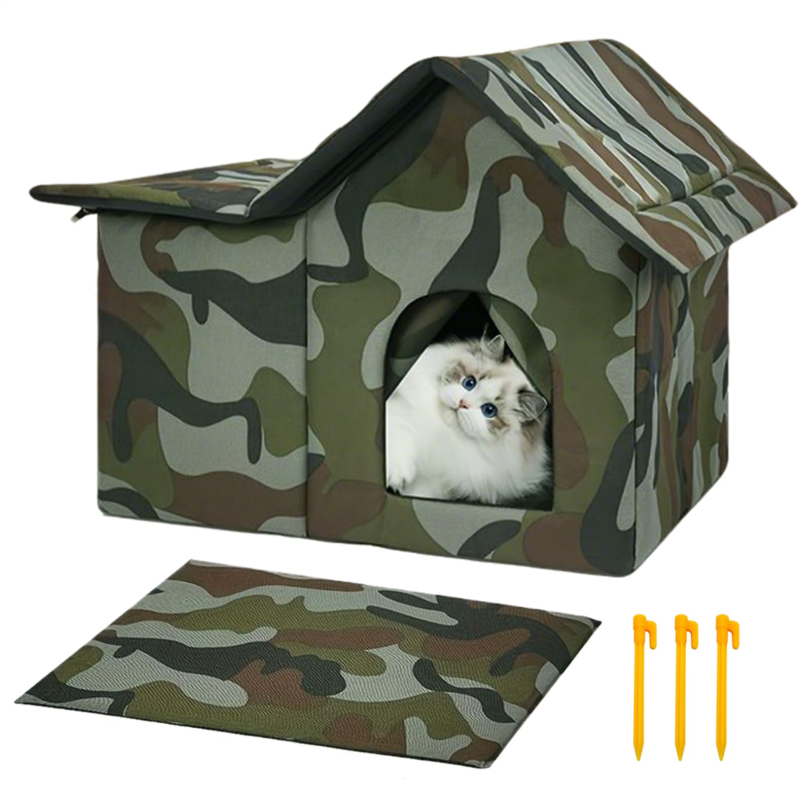 Niche d'extérieur isolée pour chat : grand abri d'hiver et maison thermique de jardin
