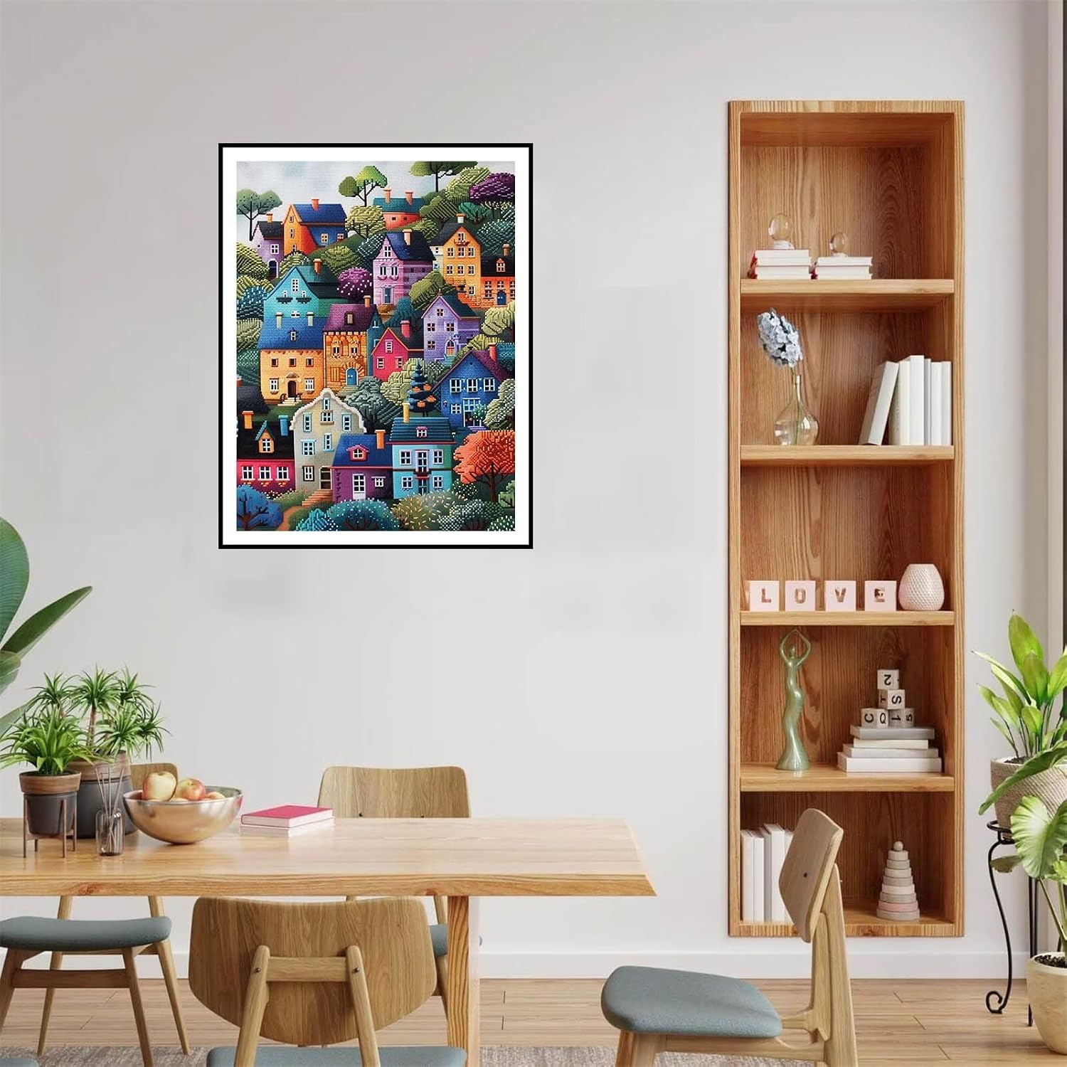 City Diamond Art, Color Diamond Painting Kits for Adults, DIY Full Diamond Painting Accessories, Gem Art Kits for Adults, Christmas Decor Diamond Painting Kits for Room Decor and Best Gifts 50x70cm