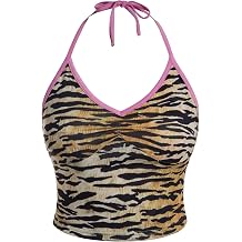 COZYEASE Womens Camo Halter Tank Tops Tube Top Cute Summer Outfits