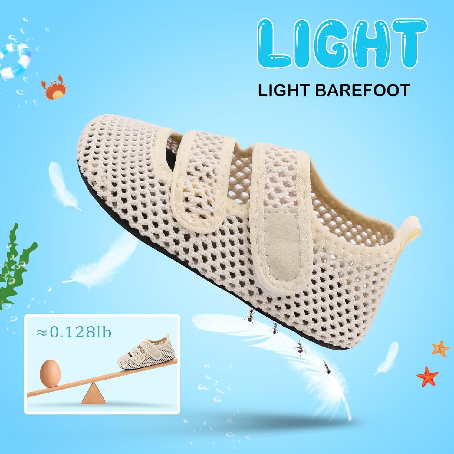 BARERUN Toddler Water Shoes Boys Girls Quick Dry Barefoot Aqua Shoes for Swim Pool Beach Non Slip Breathable Sandals Lightweight Summer House Slippers - Image 7