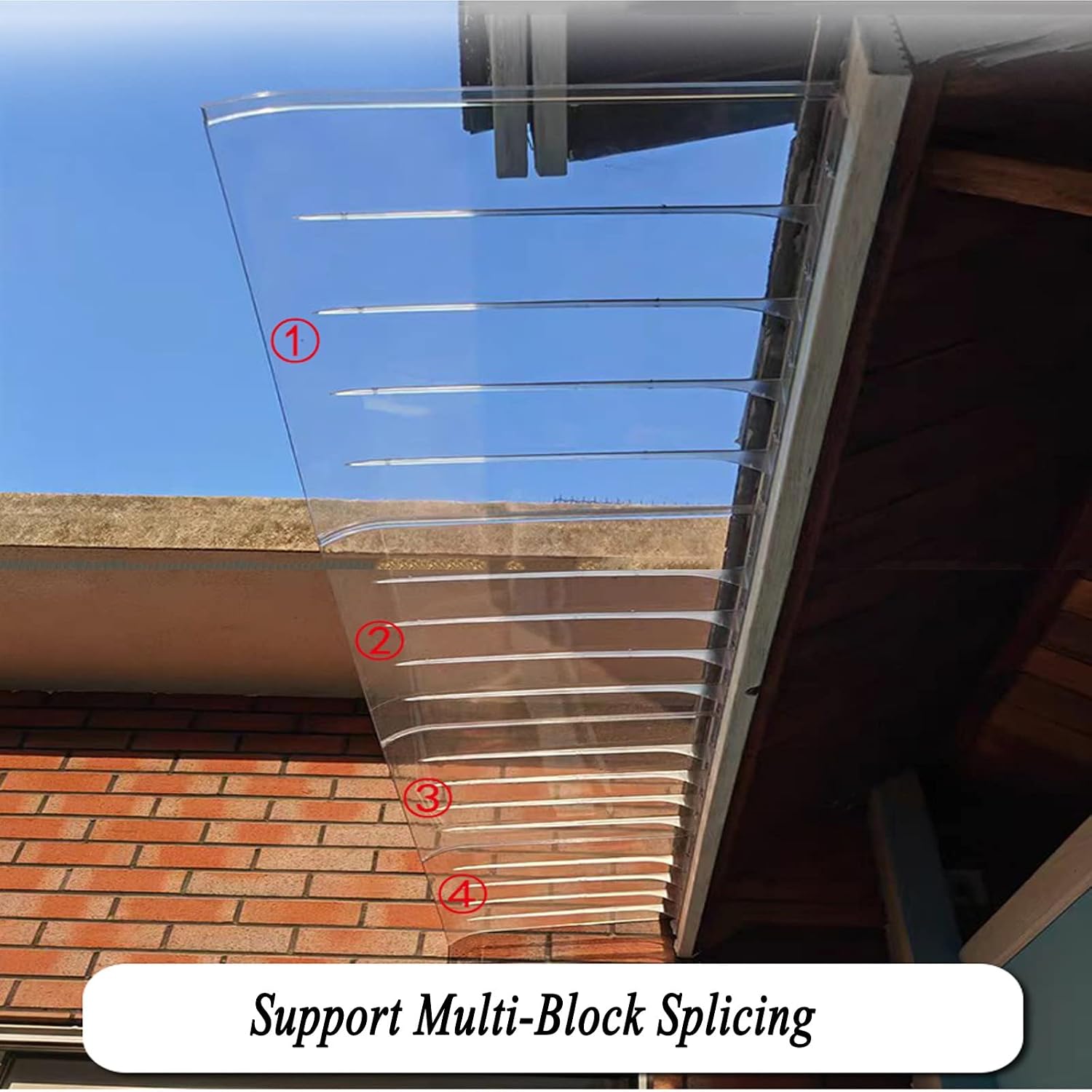 UV Protection Awning for Doors & Windows - Sun & Rain Shield, 40x50cm (15.7x19.6in) - Easy Installation, Weatherproof Canopy, Outdoor Sunshade Cover