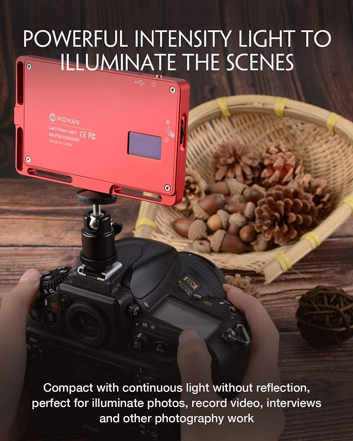 Panneau LED Moman ML3-D - Bi-colore 96 LED - Pour Photo Vidéo - CRI élevé - NEUF