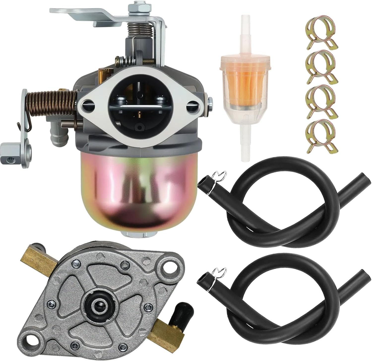 17563 Carburetor Pump Kit Fit for EZGO Marathon Golf Cart 1989 1990 1991 1992 1993 2-Cycle Engines Carb for Gas Club Car Replace 17563 17564 14031-G1 20071-G1 with 24233G1 Fuel Pump